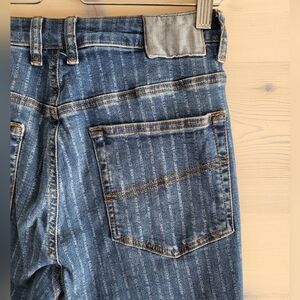 EUC Collusion x008 Monogram Pinstripe Flare Jeans size 30/32